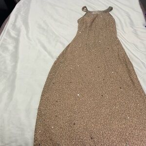 Adrianna Papell gold sparkly dress  6P formal dressy new years